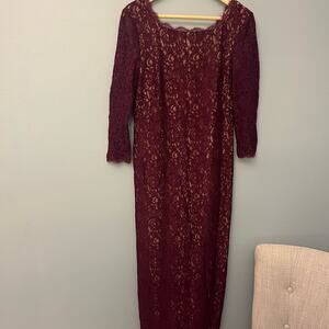 Adrianna Papell Lace Maxi Dress